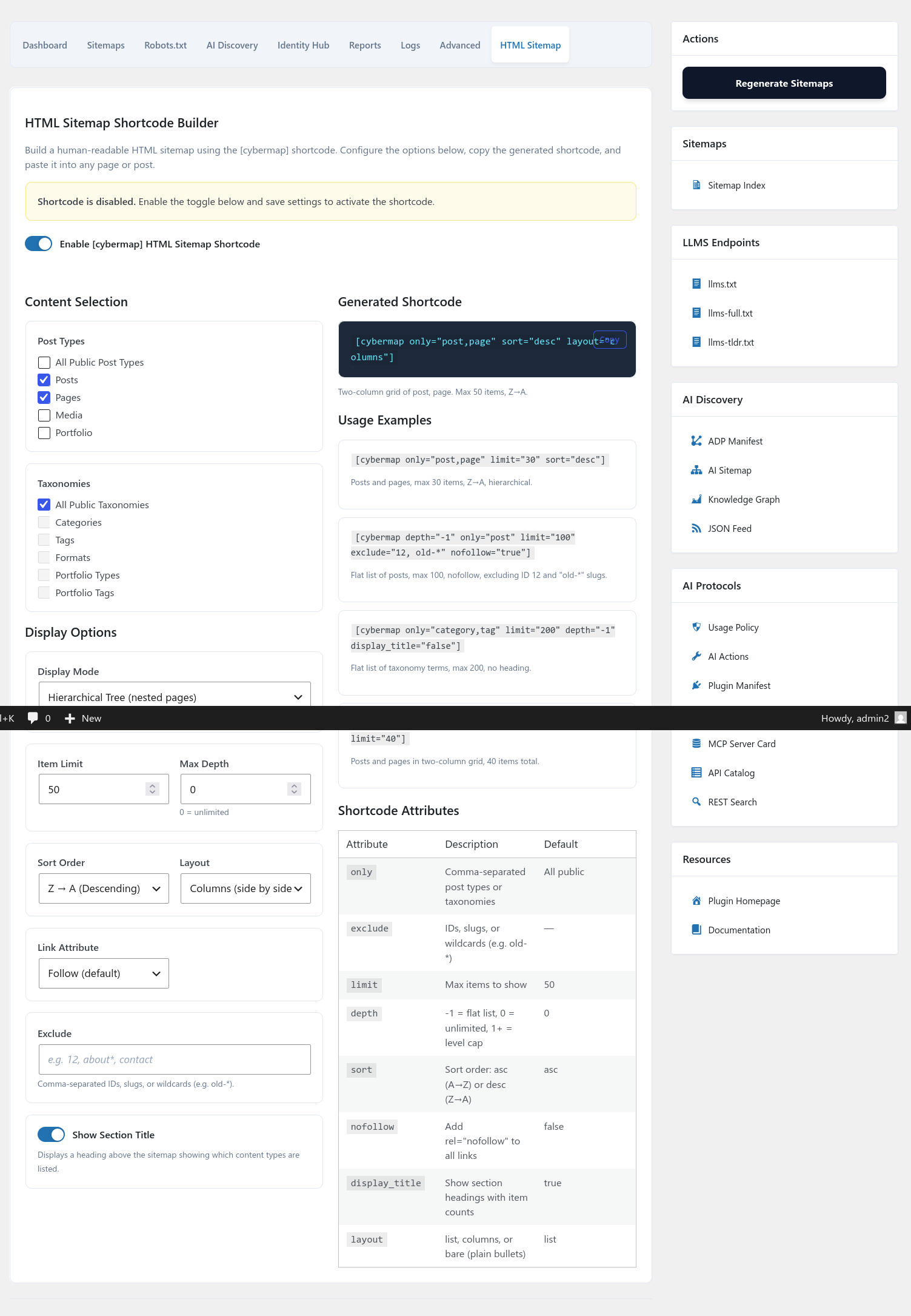 HTML Sitemap Builder