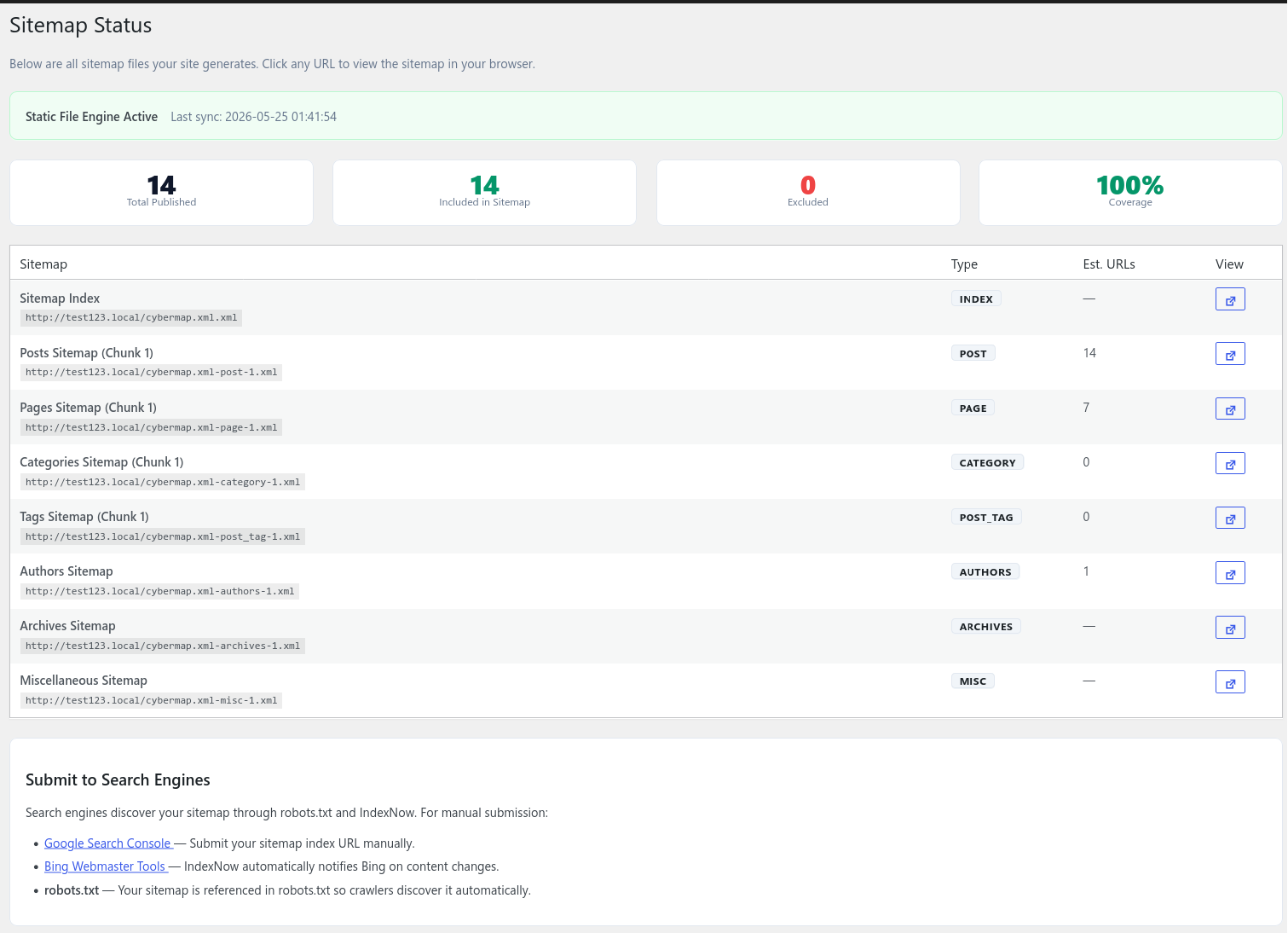 Sitemap Status Monitor